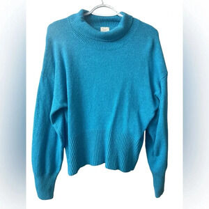 A new day target bright blue turtle neck long‎ sleeve sweater size small